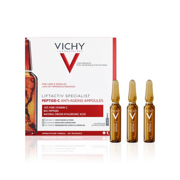 Vichy Liftactiv Peptide-C Αμπούλες για Γέμισμα Ρυτίδων & Λάμψη Προσώπου 30 Αμπούλες